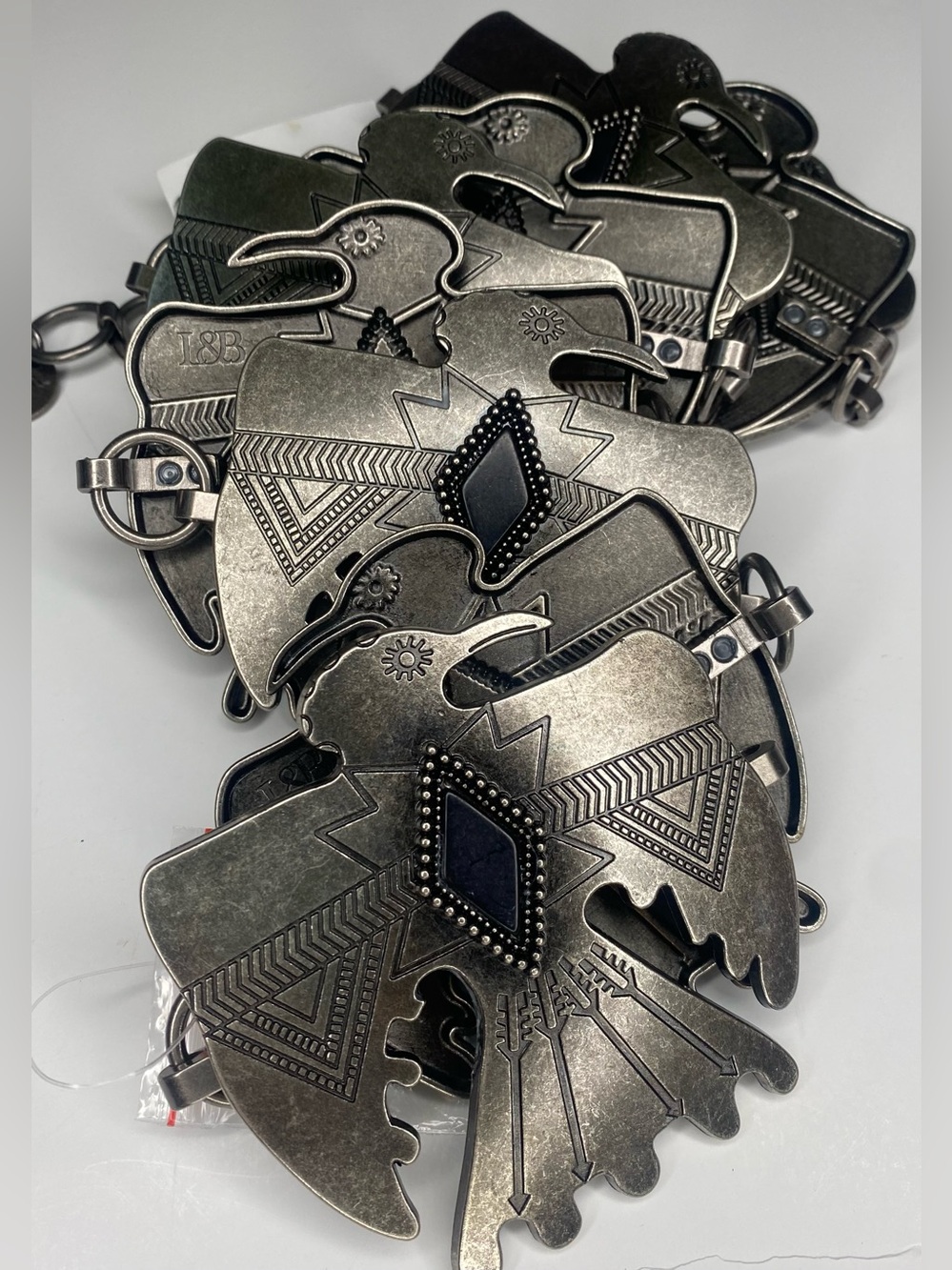 Thunderbird Statement Piece Metal Belt by Lucky and Blessed New With Tag Sz Sm